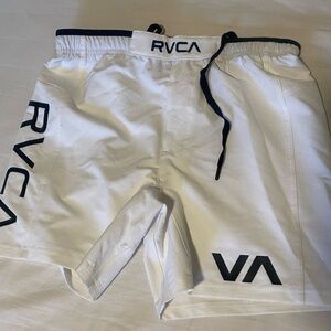 RVCA White Athletic Shorts Lightweight Design
